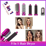 5 in 1 Hair Dryer Hot Comb Set Professional Curling Iron Hair Straightener Styling Tool Hair Dryer Household